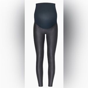 Spanx Faux Leather black maternity legging pants XL pregnancy nursing postpartum
